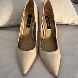 White House Black Market Beige Heels